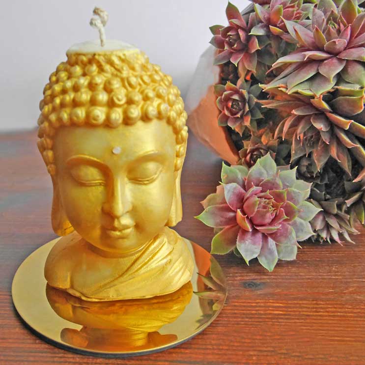 Die Buddhabüste duftendes Wachsobjekt  ist ein echter Blickfang in Ihrem Zuhause