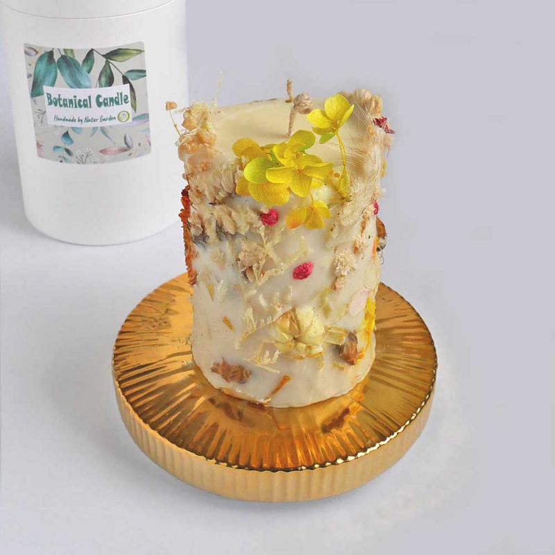 Botanical Candle Unikat Geschenkidee Botanical Candle, Blumenkerze unvergessliches Geschenk