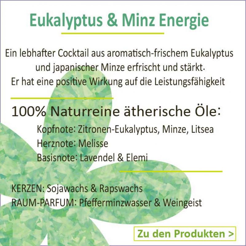 Duftprofil Eukalyptus und Minz Energie von Natur-Garden