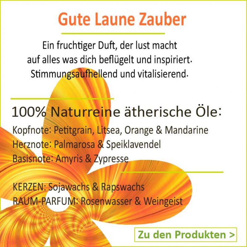 Lichtfänger mit Duftessenzen "Gute Laune Zauber" 15 ml Duftprofil Gute Laune Zauber