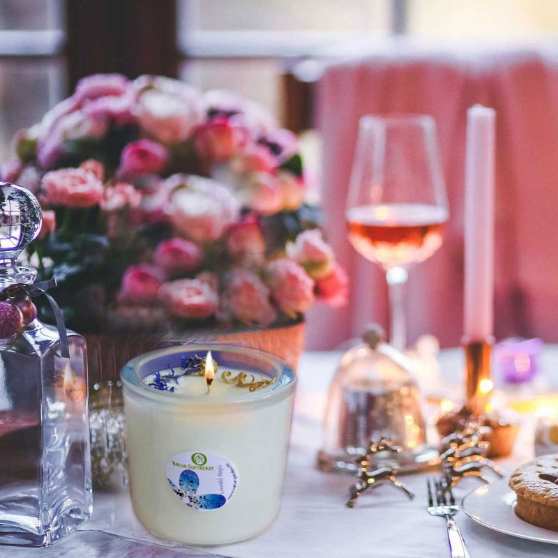 Natur Duftkerze Lavendel Magie Bio-Kerze Natur-Garden