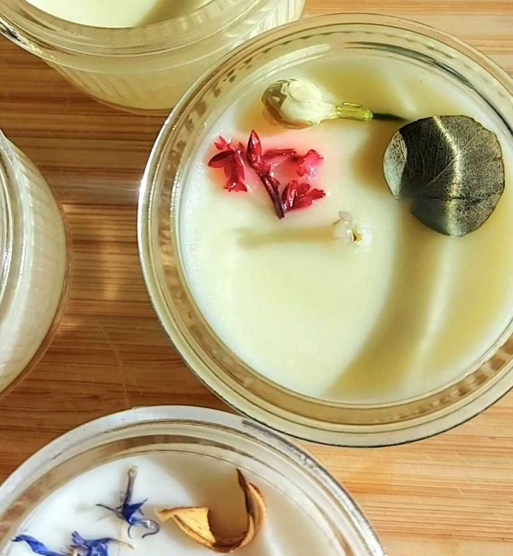 Mini Bio Duftkerze "Merci" mit Deckel