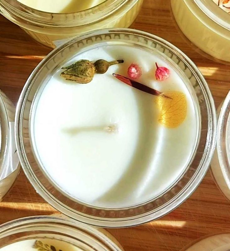 Mini Bio Duftkerze "Wunderschön" mit Deckel