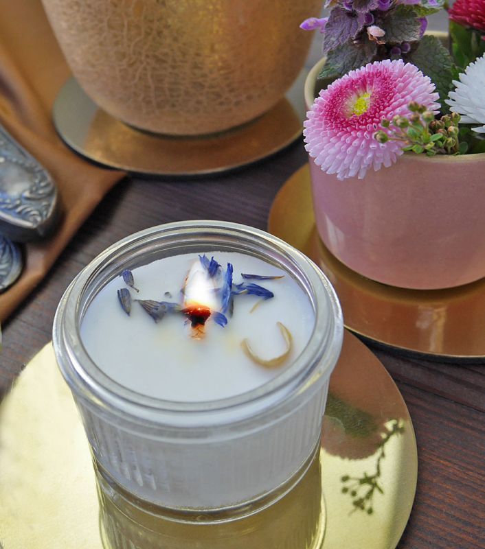 Mini Bio Duftkerze Lavendel Magie natürliche Raumbeduftung