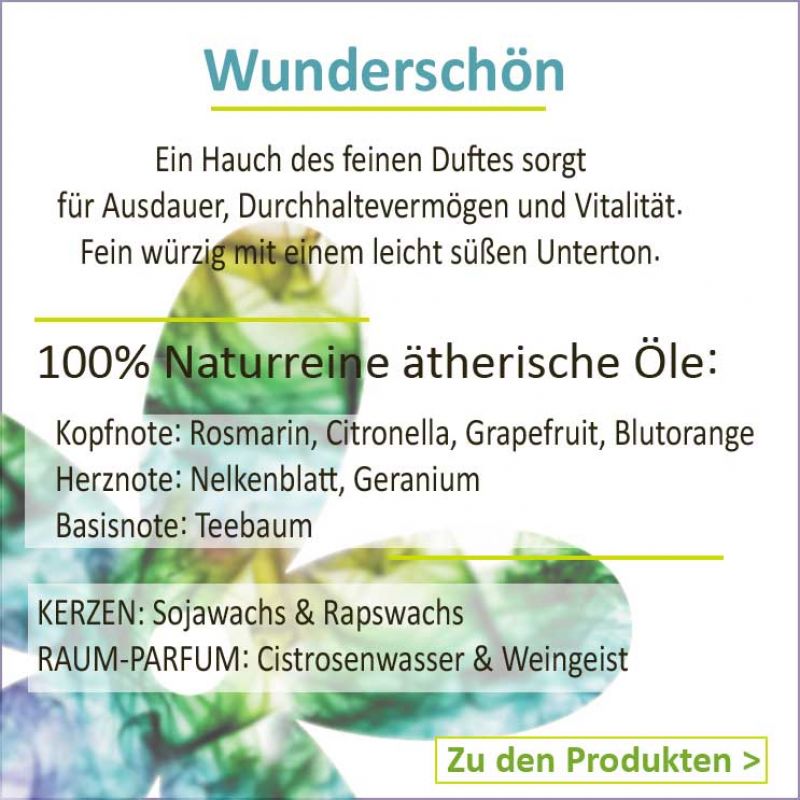 Lichtfänger mit Duftessenzen "Wunderschön" 15 ml Duftprofil Wunderschön von Natur-Garden