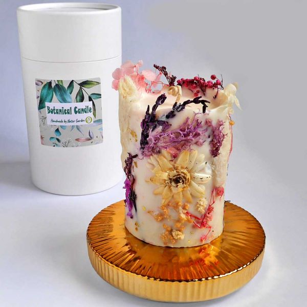 Botanical Candle, Blumenkerze unvergessliches Geschenk