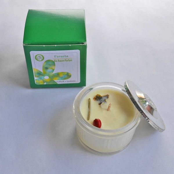 Mini Bio Duftkerze Foresta mit reinen ätherischen Ölen ideales Mitbringsel