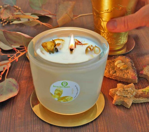 Bio Duftkerze Vaniglia besonderes Geschenk Natur-Garden