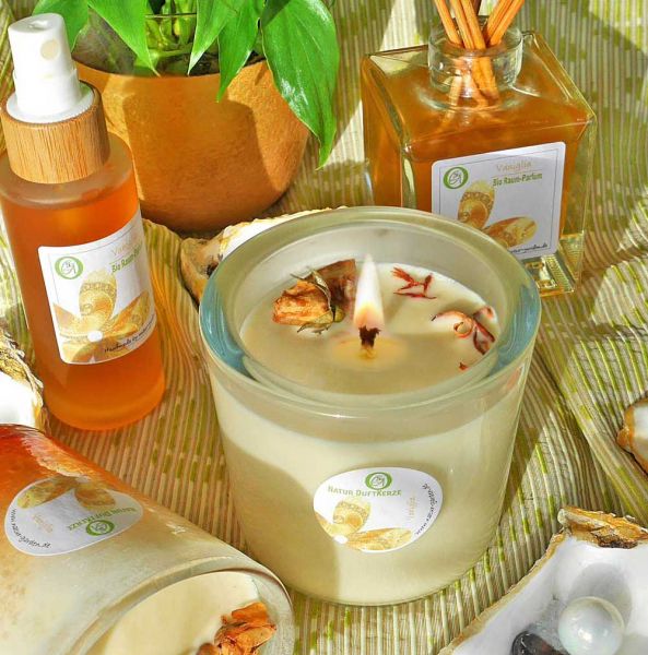 Green Lifestyle Bio Duftkerze ätherische Öle und Rapswachs Natur-Garden