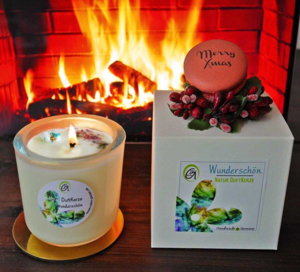 Wunderschön Natur DuftKerze Baumwolldocht & naturreine ätherische Öle Handmde in Germany